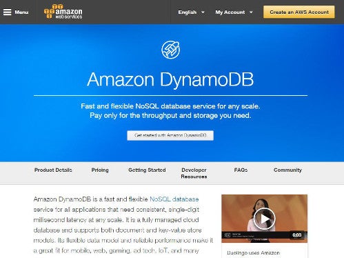 Amazon DynamoDB (NoSQL)